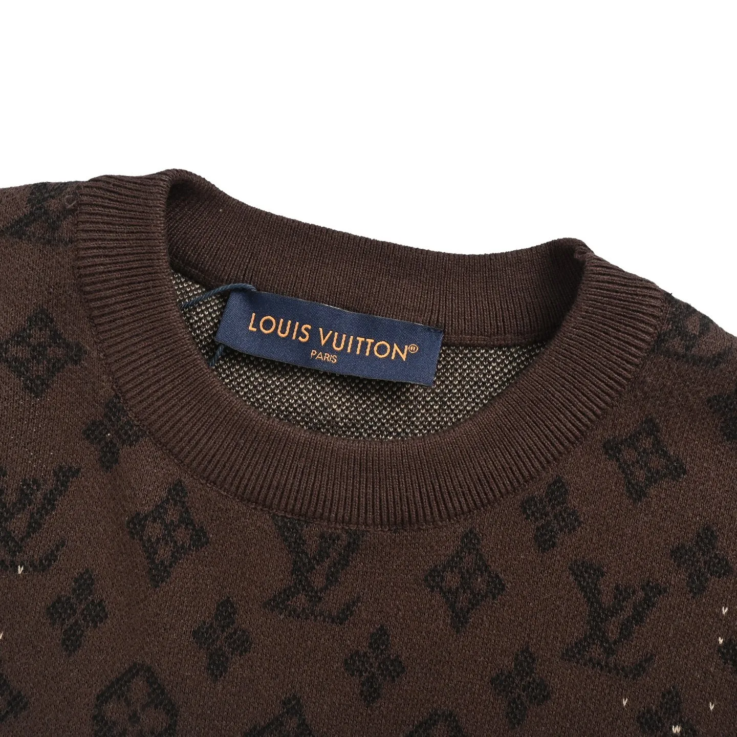Louis Vuitton/Louis Vuitton 26ss presbyopic gradient jacquard knitted short sleeves
